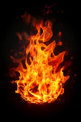 Fototapeta premium 3d fire with flames