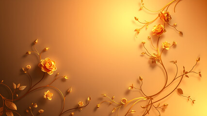 abstract autumn background with leaves orange wallpaper with flower
