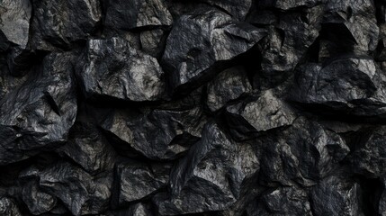 Close Up of Rough Black Rocks