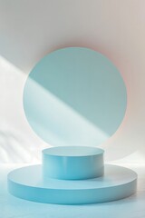 cool color minimalist style product display scene booth background