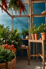 Fototapeta premium tropical garden with palms