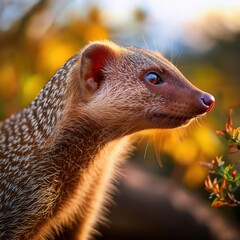 Close-Up Mongoose Golden Hour