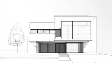 Modern House Architectural Drawing