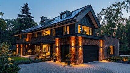 3d design of a smart eco house.