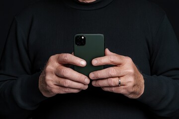 Using A Mobile Phone, Focused And Engaged In The Digital World