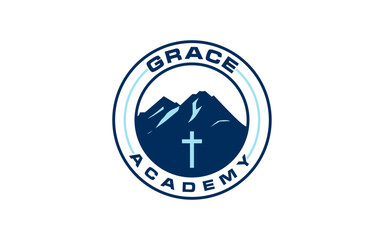 Mountain Church emblem logo design