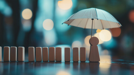 Personal health and retirement insurance concept. Prevention and assessment of potential health risks. Protect the future with insurance. 