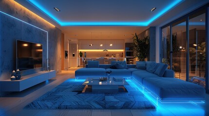 3d design of a smart eco house.