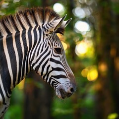 Stunning Close-Up of Zebra in Natural Habitat