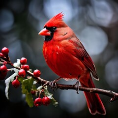 red-northern-cardinal-on-a-branch