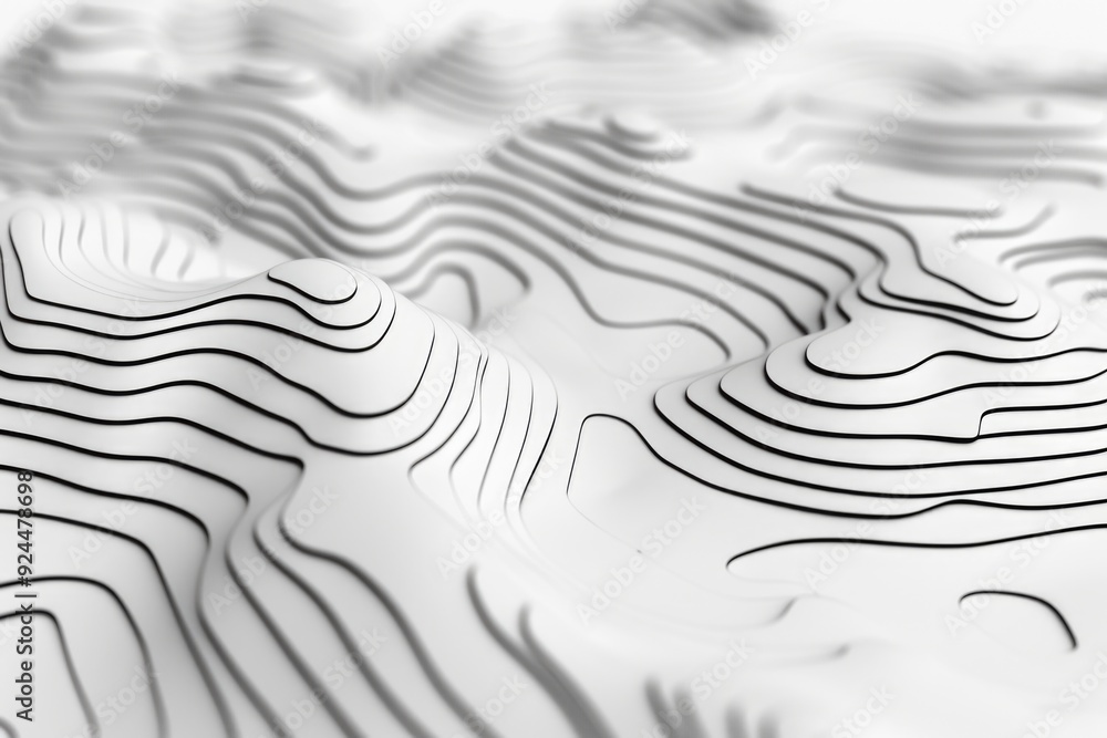 Aufkleber a black and white photo of a wavy surface with intricate patterns
