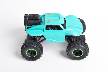 RC model rally, off road buggy. Isolated on white background