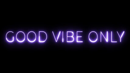 Neon Sign Good Vibes Only - Powered by Adobe