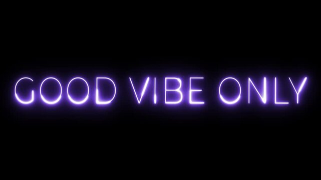 Neon Sign Good Vibes Only - Powered by Adobe