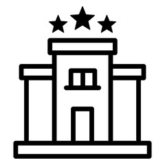 Hotel  Icon Element For Design