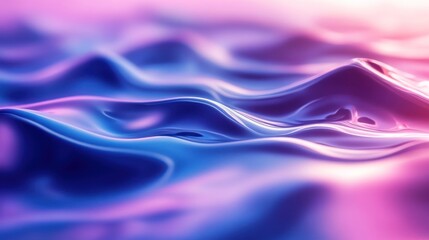 Naklejka premium Liquid-like waves of blue and pink hues shifting gently.