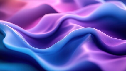 Obraz premium Silky smooth undulating fabric in blue and violet colors.