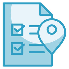Itinerary  Icon Element For Design