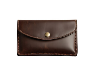 dark brown leather wallet, png