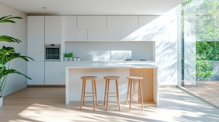 Minimalist Kitchen with Modern Design and Natural Light