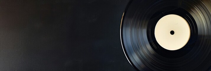 45 RPM Vinyl Record Featuring Blank Label