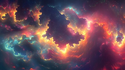 43. Floating, radiant shapes with subtle, shifting colors creating a mesmerizing effect