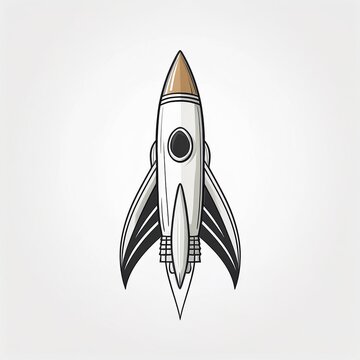 recommend clip art: rocket logo isolated on white background