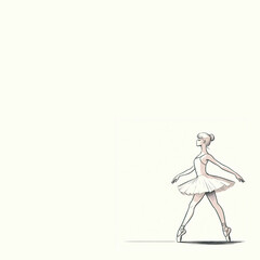 A girl is performing a ballet dance, walking on tiptoe.