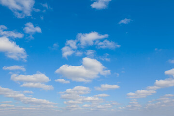 bright blue cloudy sky natural background