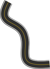 Curved Asphalt Road