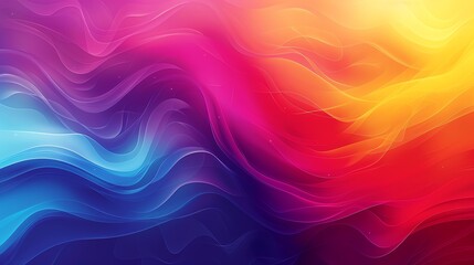Fototapeta premium Abstract colorful background with vibrant swirls of blue, pink, red, and yellow.