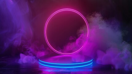 Abstract Neon Circle