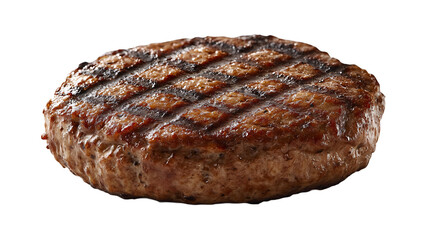 Ground Beef Hamburger Patty On A Transparent Background