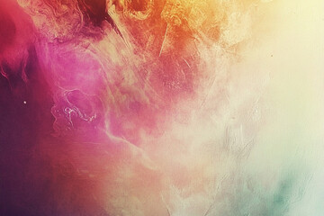 tło tapeta kolorowe fale w strukturze farby na płutnie, uspokajające kolory © masaidee