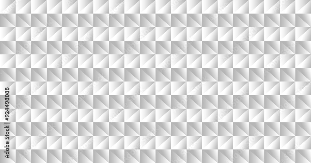 Poster repetition of square and triangular geometric fields with shades of gray as inspiration in visual communication design or textile design