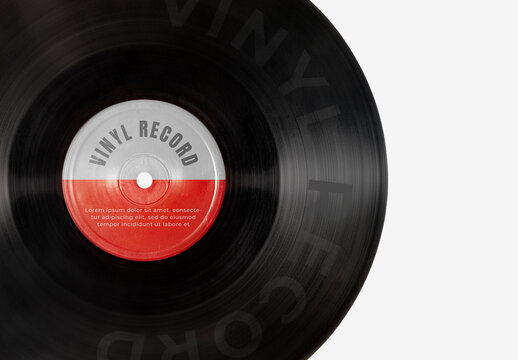 Flatlay Vinyl Record Mockup