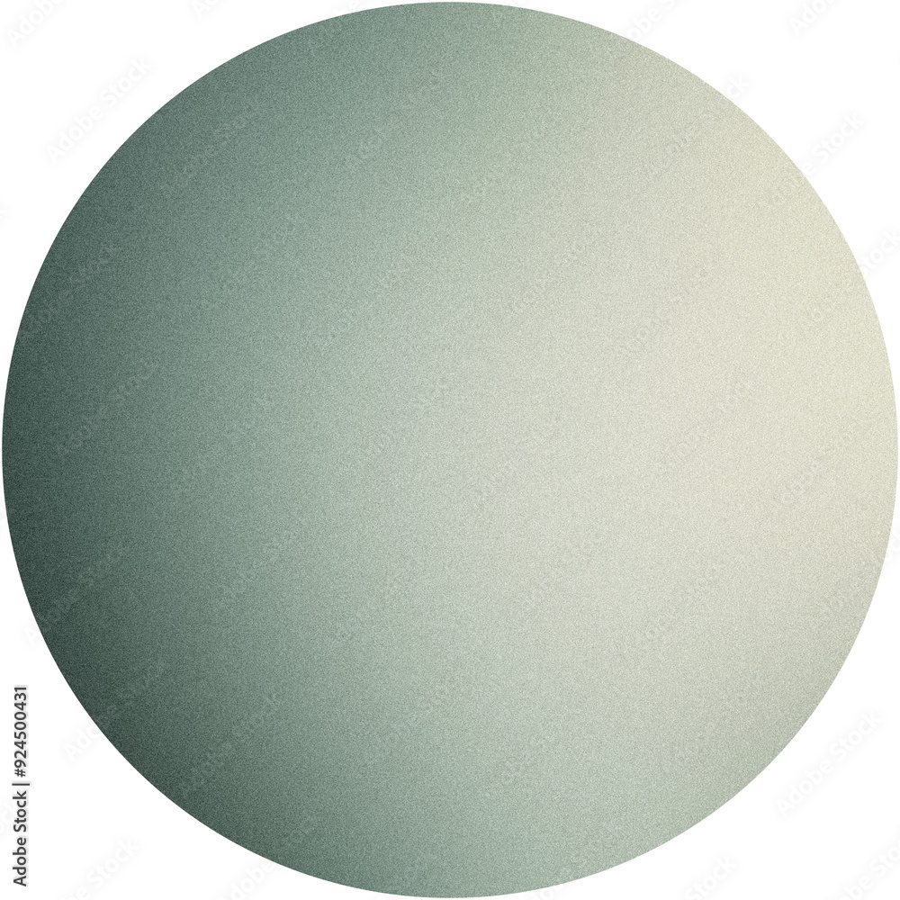 Poster Circular gradient with a textured look shifting from green to a soft hue on a see through background
