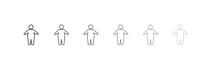 fat outline icon. Linear vector from health and medical concept. 6 different line style fat icon included thin, light, regular, medium, bold, black
