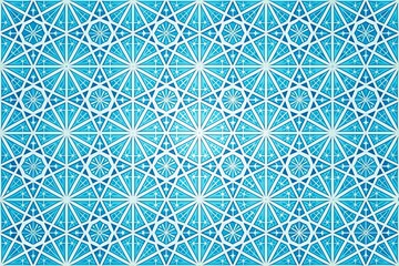 Fototapeta premium White background with Blue Geometric and white line pattern