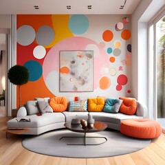 modern living room with tv