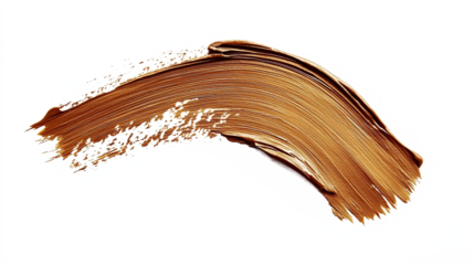 brown brush stroke on transparent background