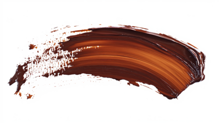 brown brush stroke on transparent background