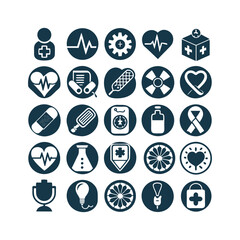 Medicine and Healthcare icons set vector illustration on white background