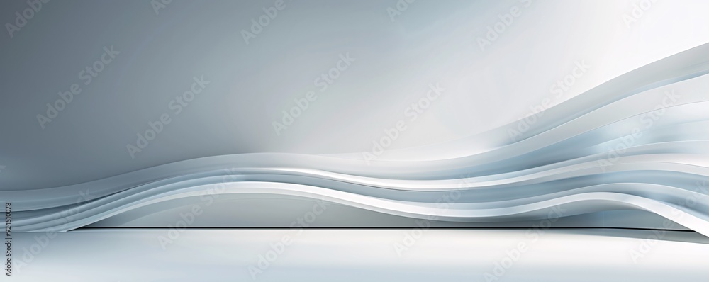 Poster a minimalist 3d background featuring a smooth surface with subtle undulations and a single spotlight