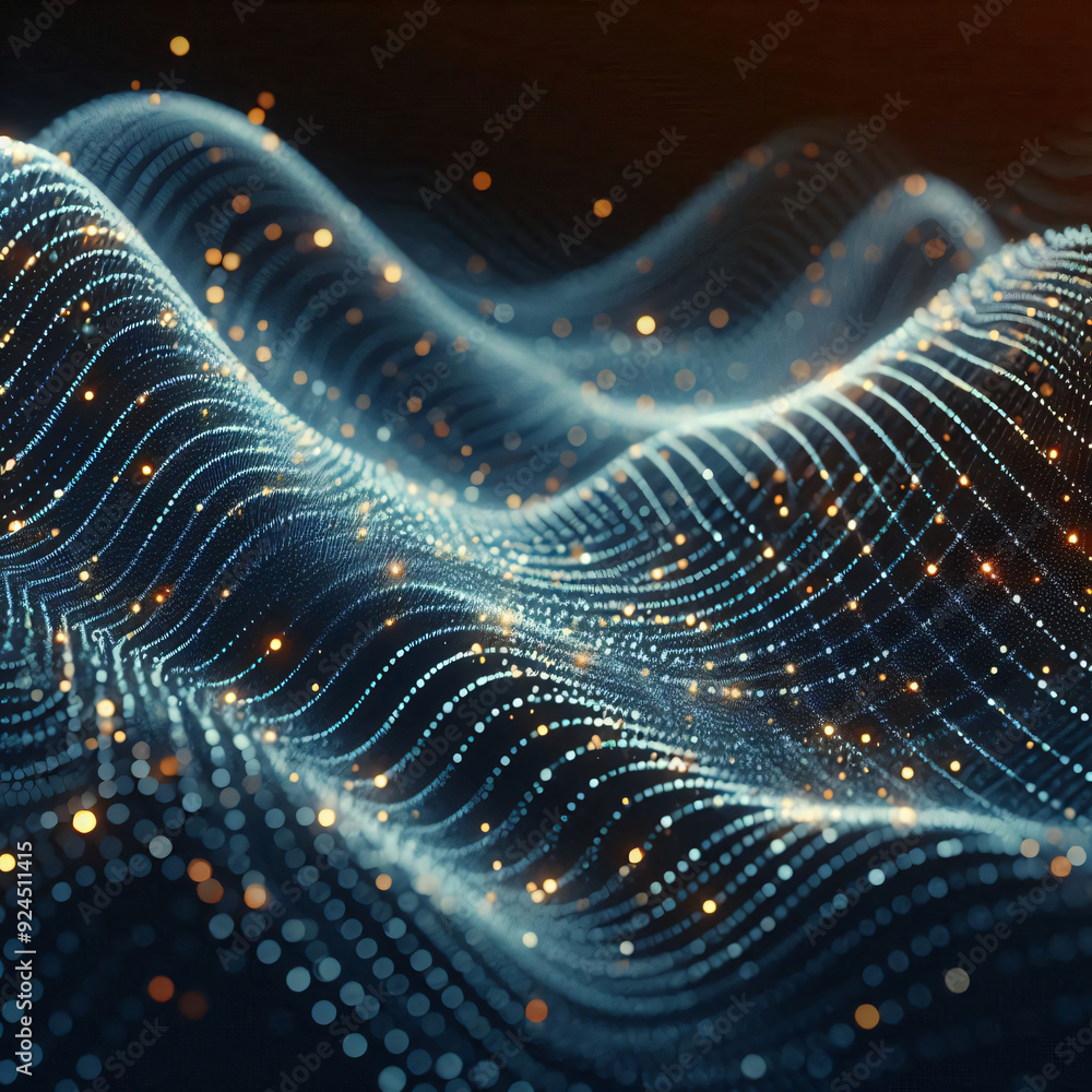 Fototapete visualization of wave particle
