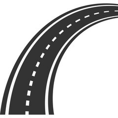 Fototapeta premium Curved Asphalt Road