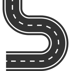 Curved Asphalt Road