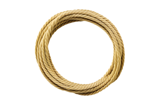 Lasso rope isolated on a transparent or white background.