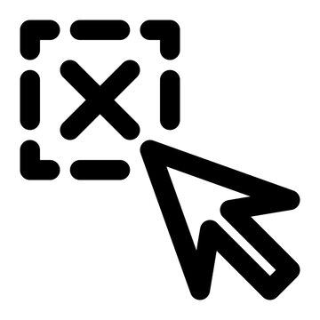 recommend clip art: deselect, remove, delete, click, cancel, close outline icon