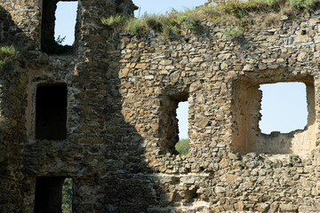 turm burg ruine wand stein alt